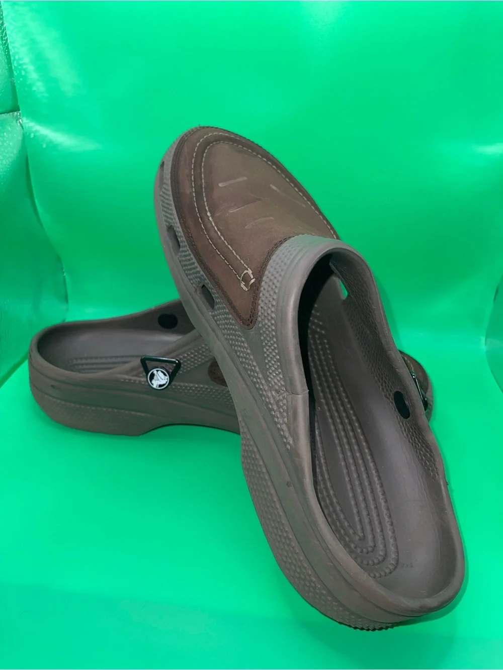 CROCS Brown Classic Clog Slide - Men's Casual Slip-On